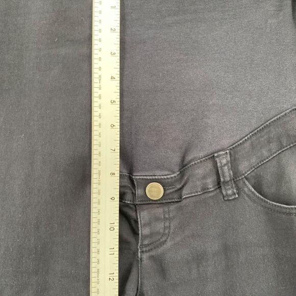 Thyme Jeans Women's Medium Maternity Full-belly Panel Black Purple Denim Pockets - Picture 5 of 11